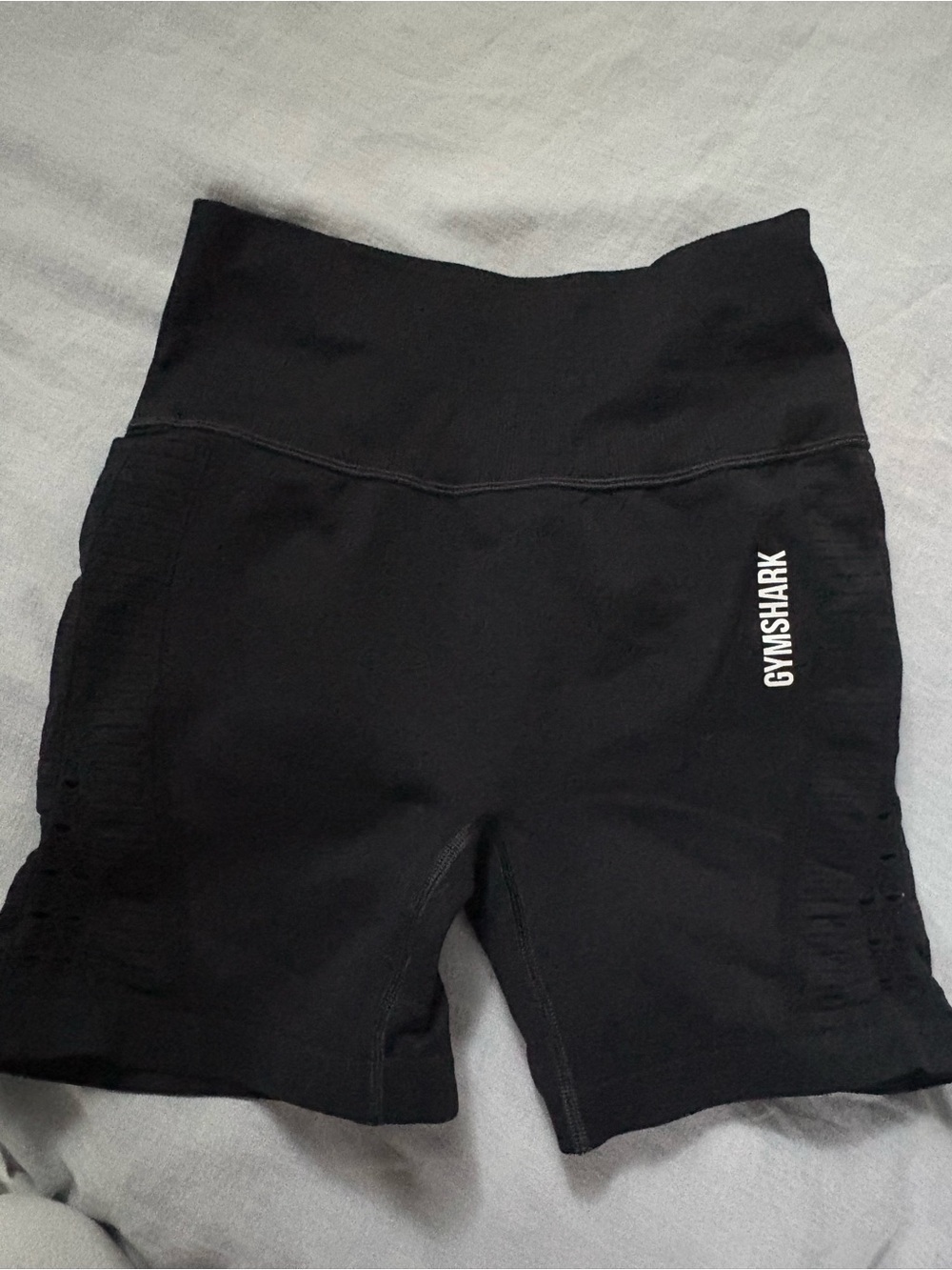 Gymshark Black High-Rise Women’s Bike Shorts with Logo